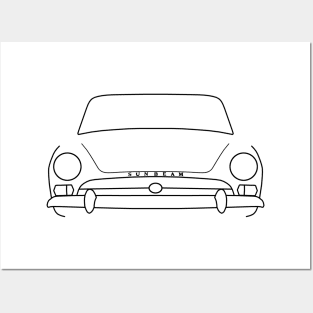 Sunbeam Alpine Series classic car outline graphic (black) Posters and Art